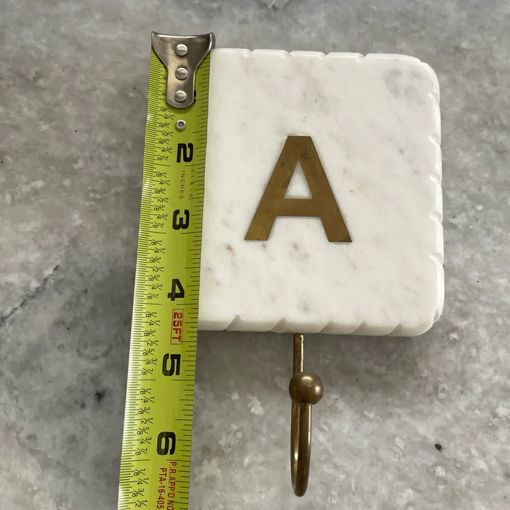 Marble & Brass “A” Wall Hook